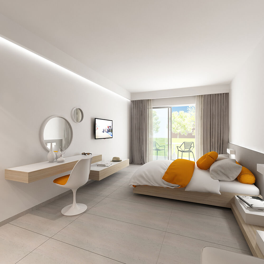 Renovation of rooms at an existing hotel in Rethymnon